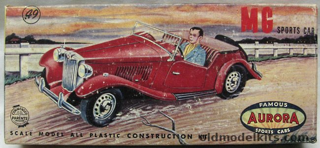 Aurora 1/32 MG TD Sports Car, 511-49 plastic model kit